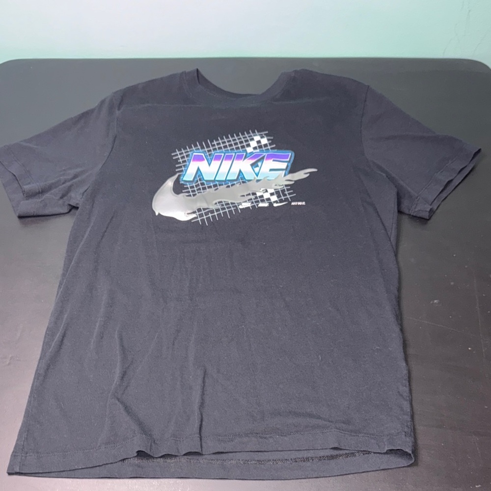 Nike Black Tee with Vibrant Graphic